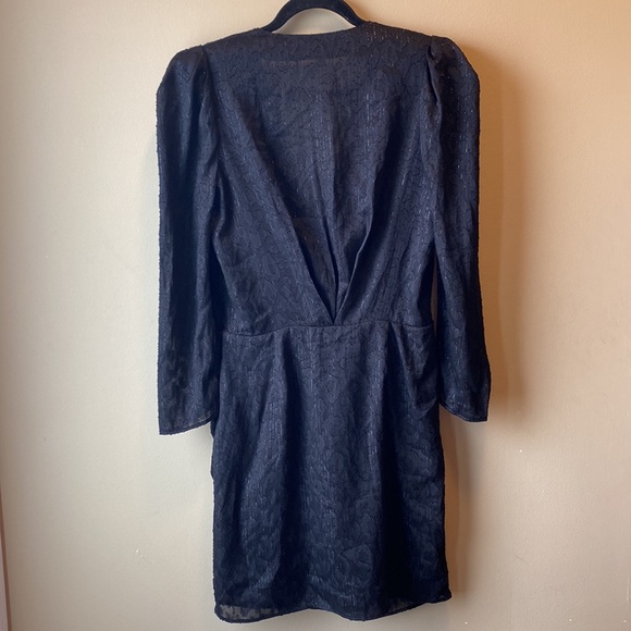 ✨BRAND NEW✨ DYNAMITE BLACK LEOPARD SPARKLY DRESS WITH RUFFLE DETAILING - Picture 11 of 16